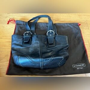 Coach Vintage Black Leather Soho bag